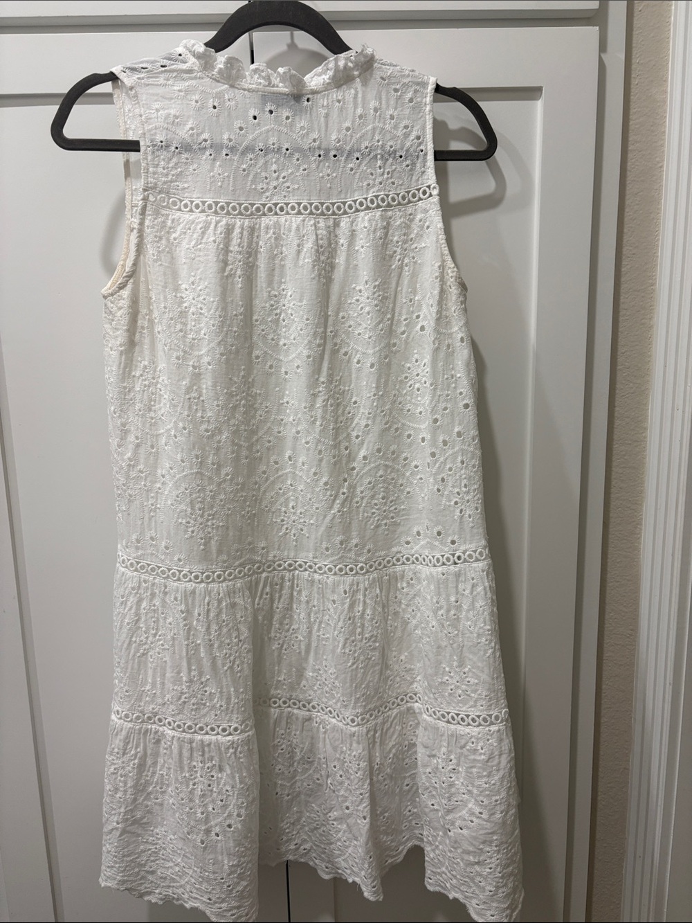Pinch White Eyelet Ruffle
V Neck Dress - Picture 3 of 4